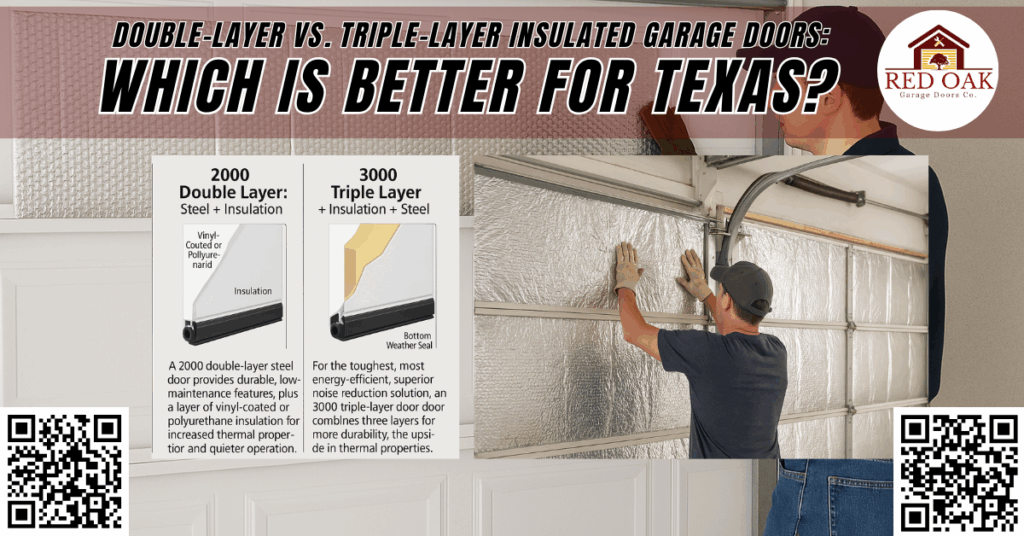 Double-Layer vs. Triple-Layer Insulated Garage Doors: Which Is Better for Texas? - Red Oak Garage Doors Co.