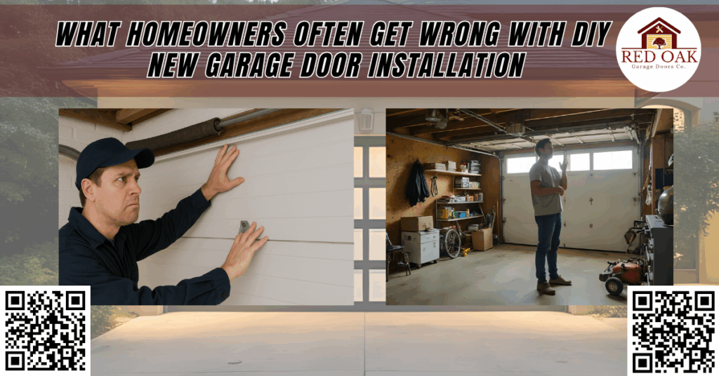 What Homeowners Often Get Wrong with DIY New Garage Door Installation - Red Oak Garage Doors Co.