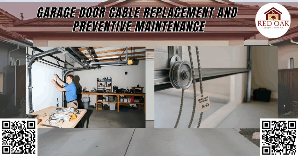 Garage Door Cable Replacement and Preventive Maintenance - Red Oak Garage Doors Co.