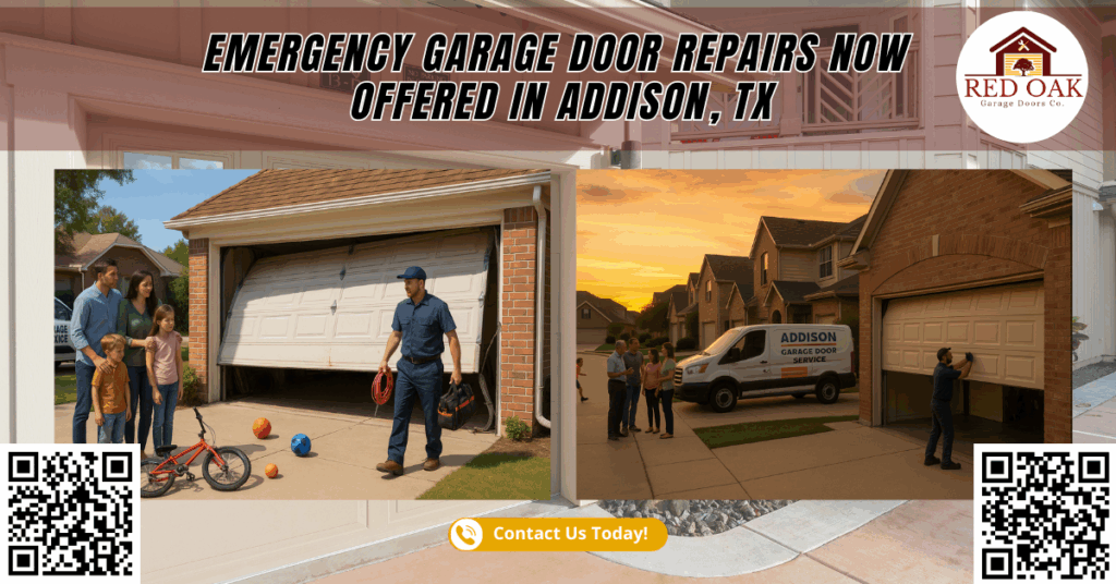 Emergency Garage Door Repairs Now Offered in Addison, TX - Red Oak Garage Doors Co.