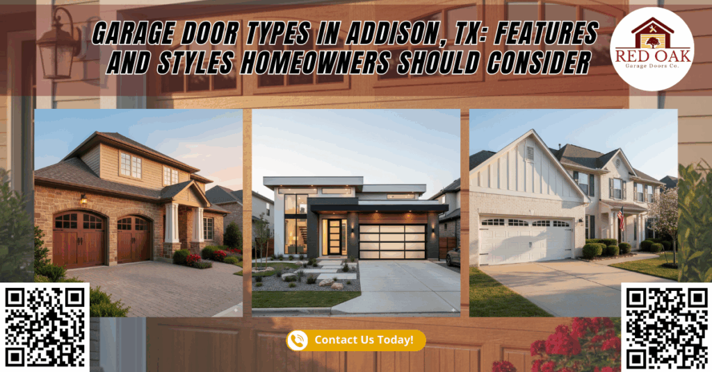 Garage Door Types in Addison, TX: Features and Styles Homeowners Should Consider - Red Oak Garage Doors Co.