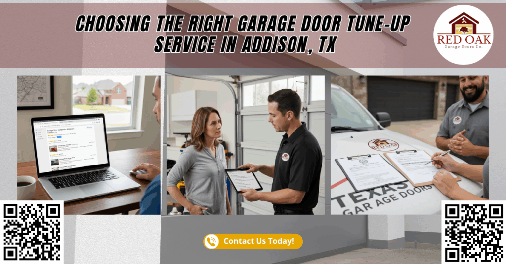 Choosing the Right Garage Door Tune-Up Service in Addison, TX - Red Oak Garage Doors Co.